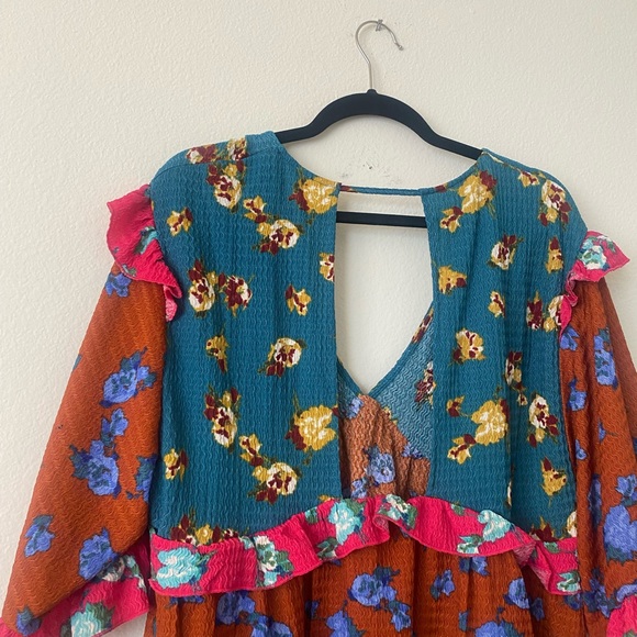 NWT Anthropologie Floral Multicolored Dress - Picture 8 of 9